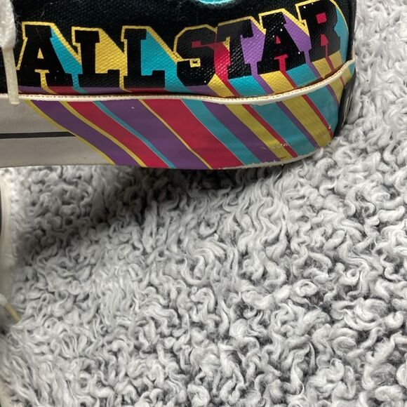 CONVERSE Chuck Taylor All Star M6/W8 Black White Rainbow Low Sneakers - Picture 7 of 12